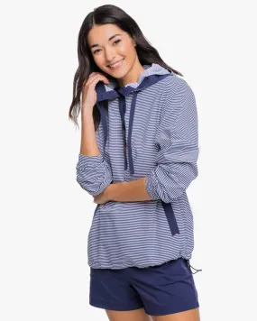 Southern Tide Calie Skip Stripe Popover Classic White
