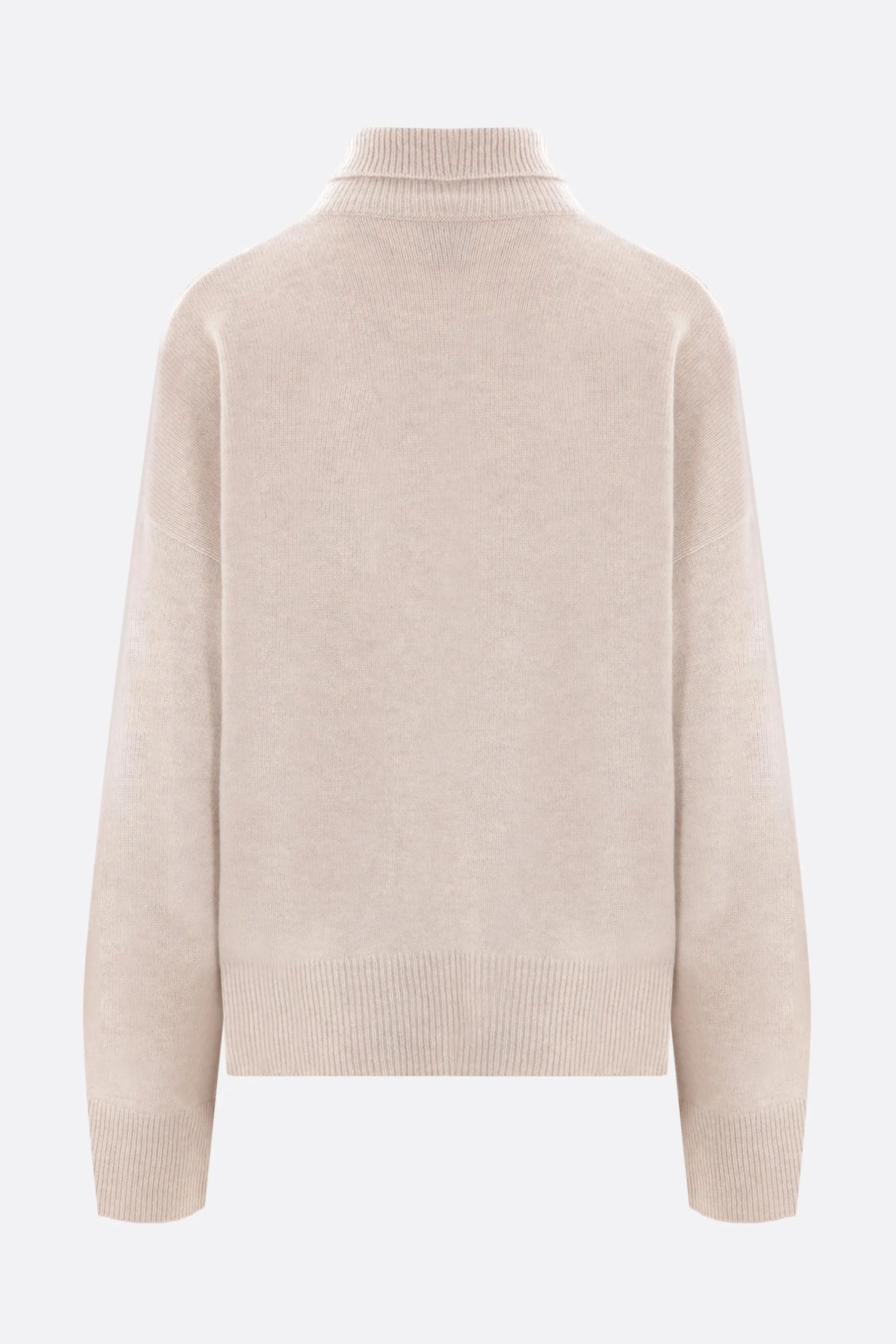 Suede cashmere turtleneck