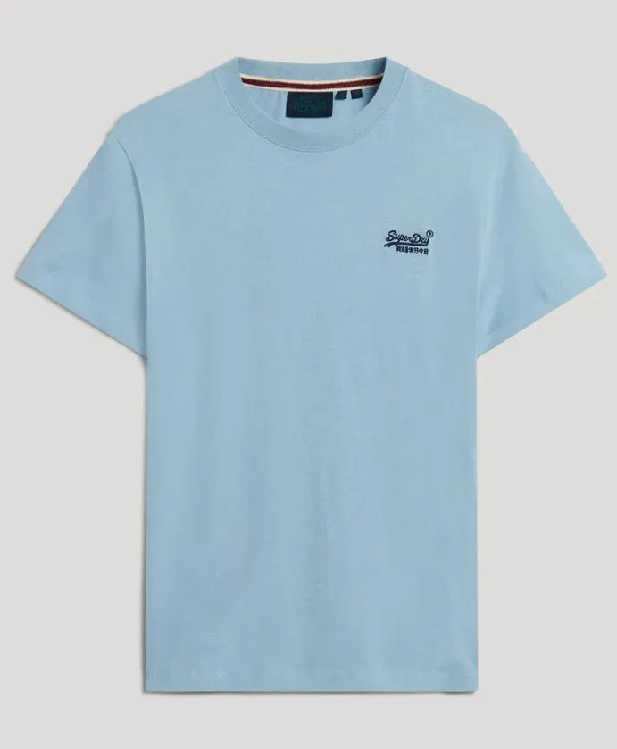 Superdry Cotton Essential Logo Embroidered T-Shirt - China Blue