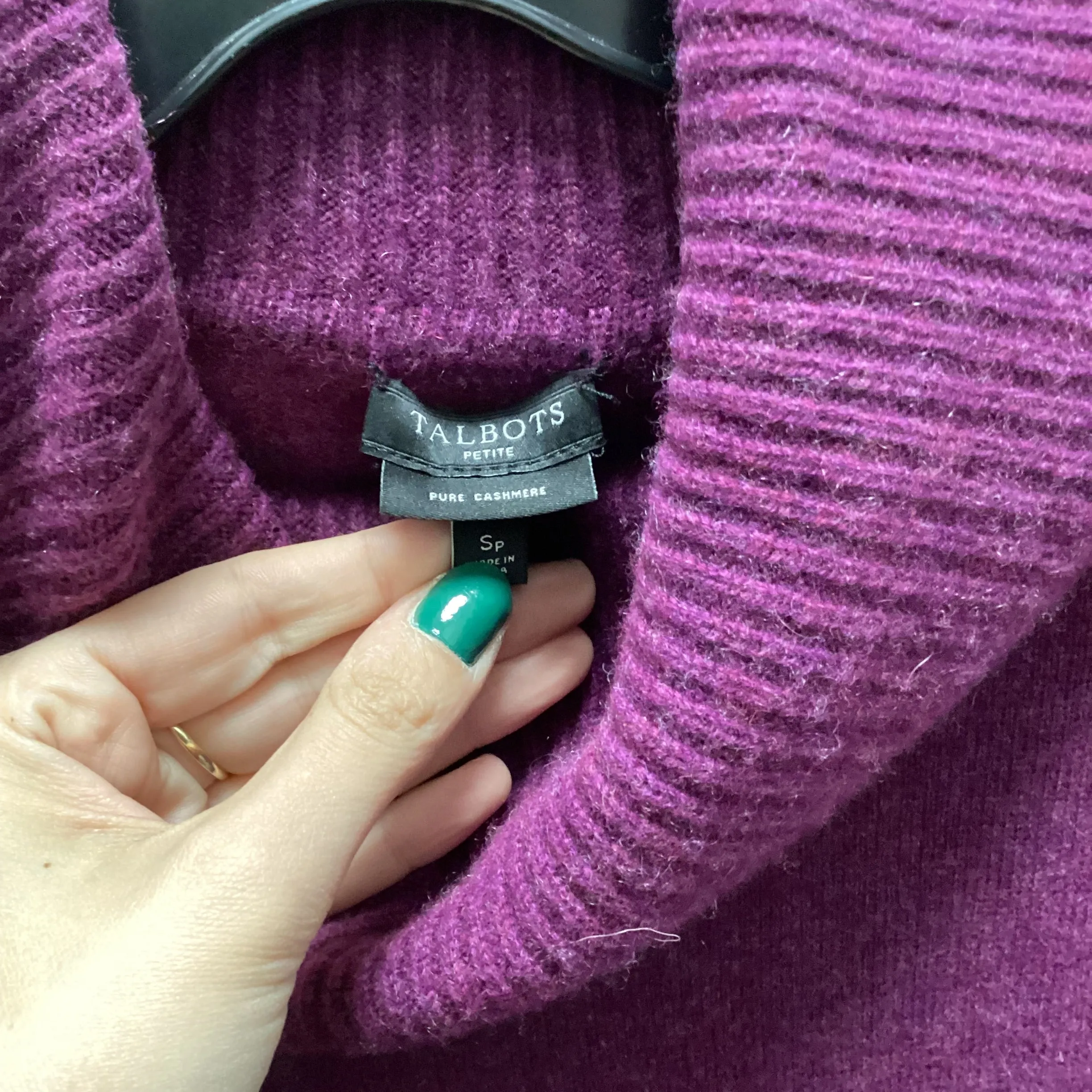 Sweater Cashmere By Talbots In Purple, Size: Sp