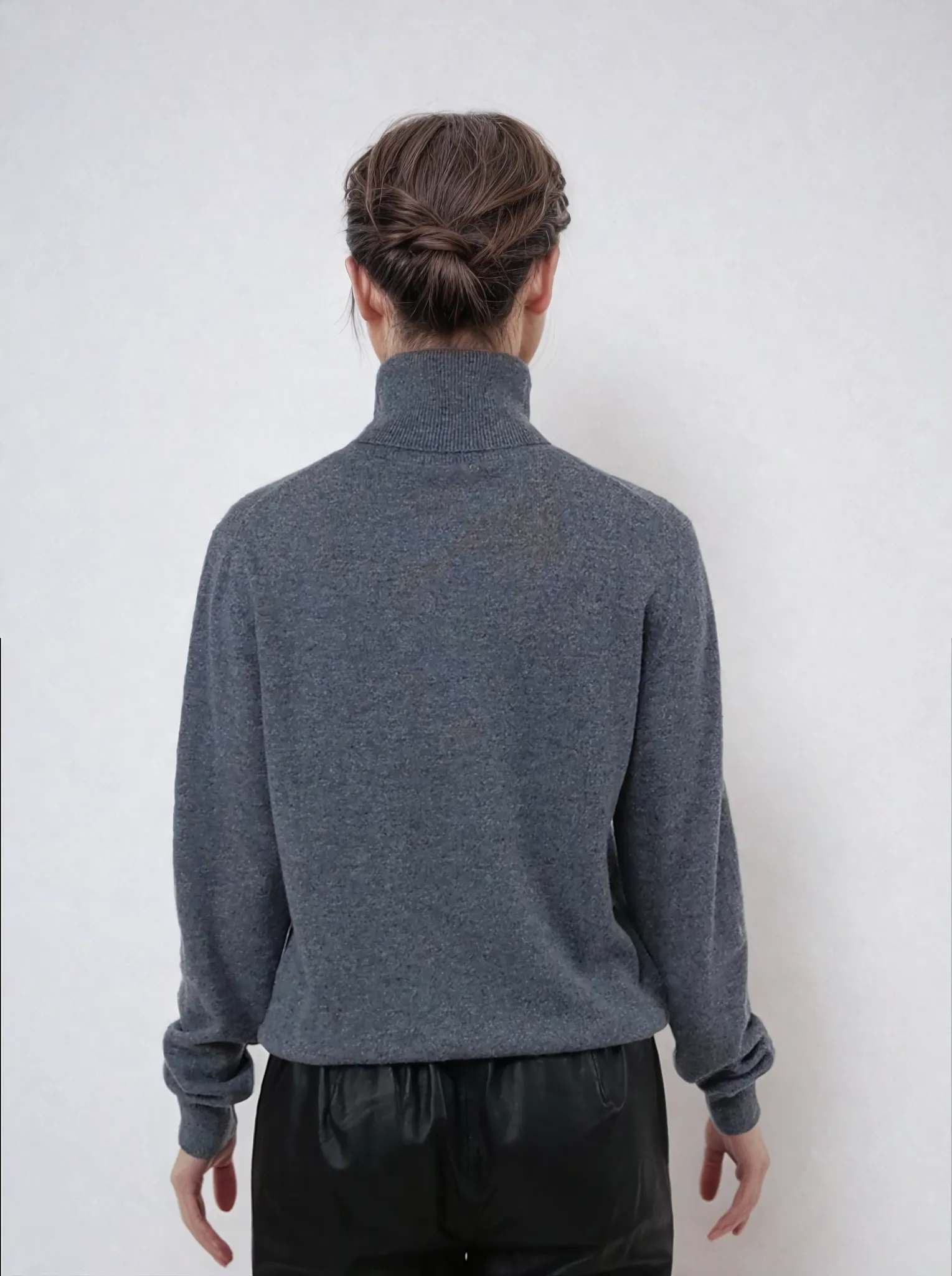 SY-23031 Turtleneck - 100% PureCashmere - Accesories - Dark Grey