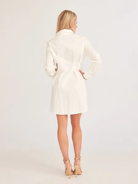 TEEK - Slim Pleated Shirt Dress