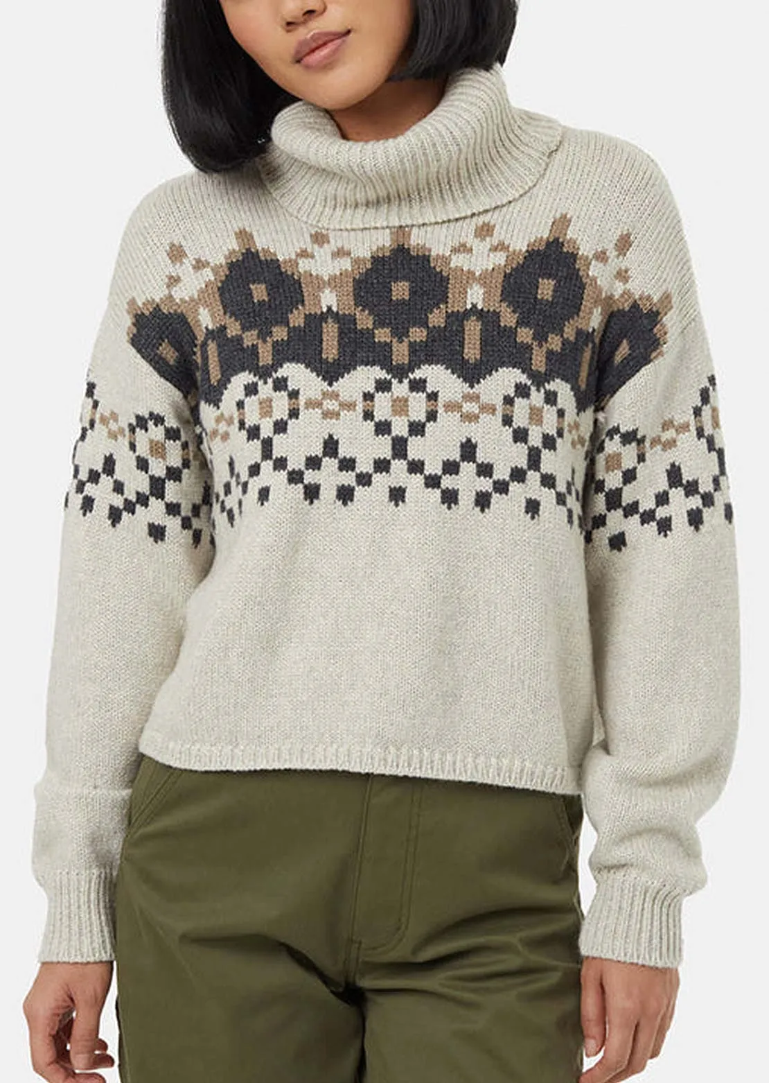 Tentree Women's Highline Intarsia Turtleneck Sweater