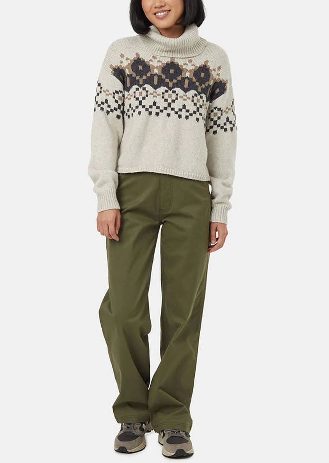Tentree Women's Highline Intarsia Turtleneck Sweater