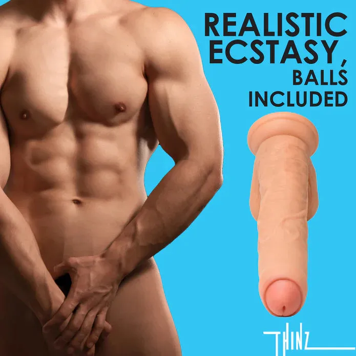 Thinz 8" Uncut Dildo with Balls