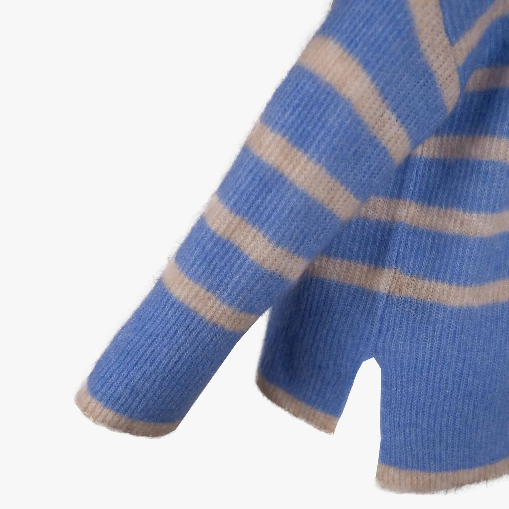 Turtle Neck Pulli Streifen
