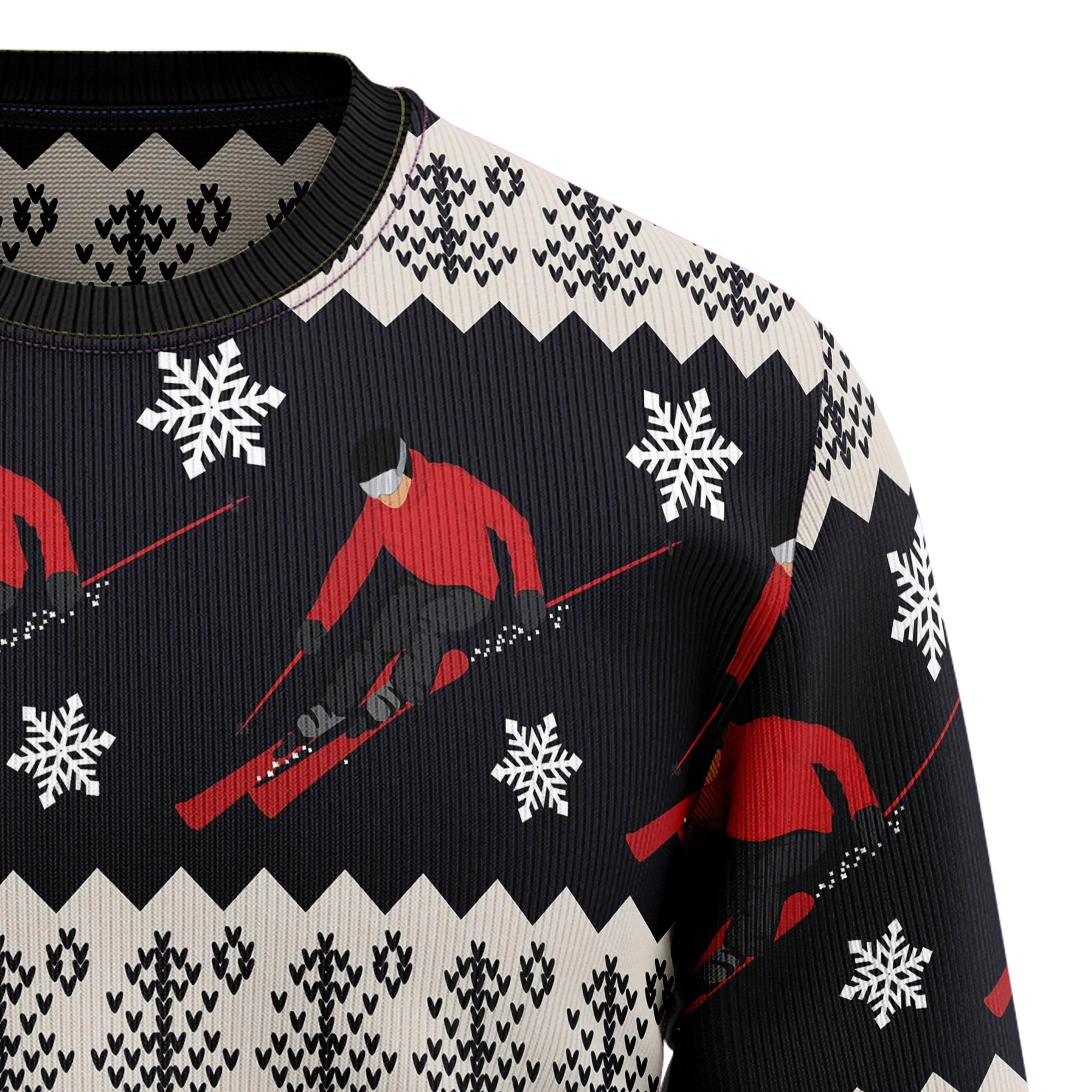 Ugly Christmas Sweater JulesRoche Cozy All-Over-Print Holiday