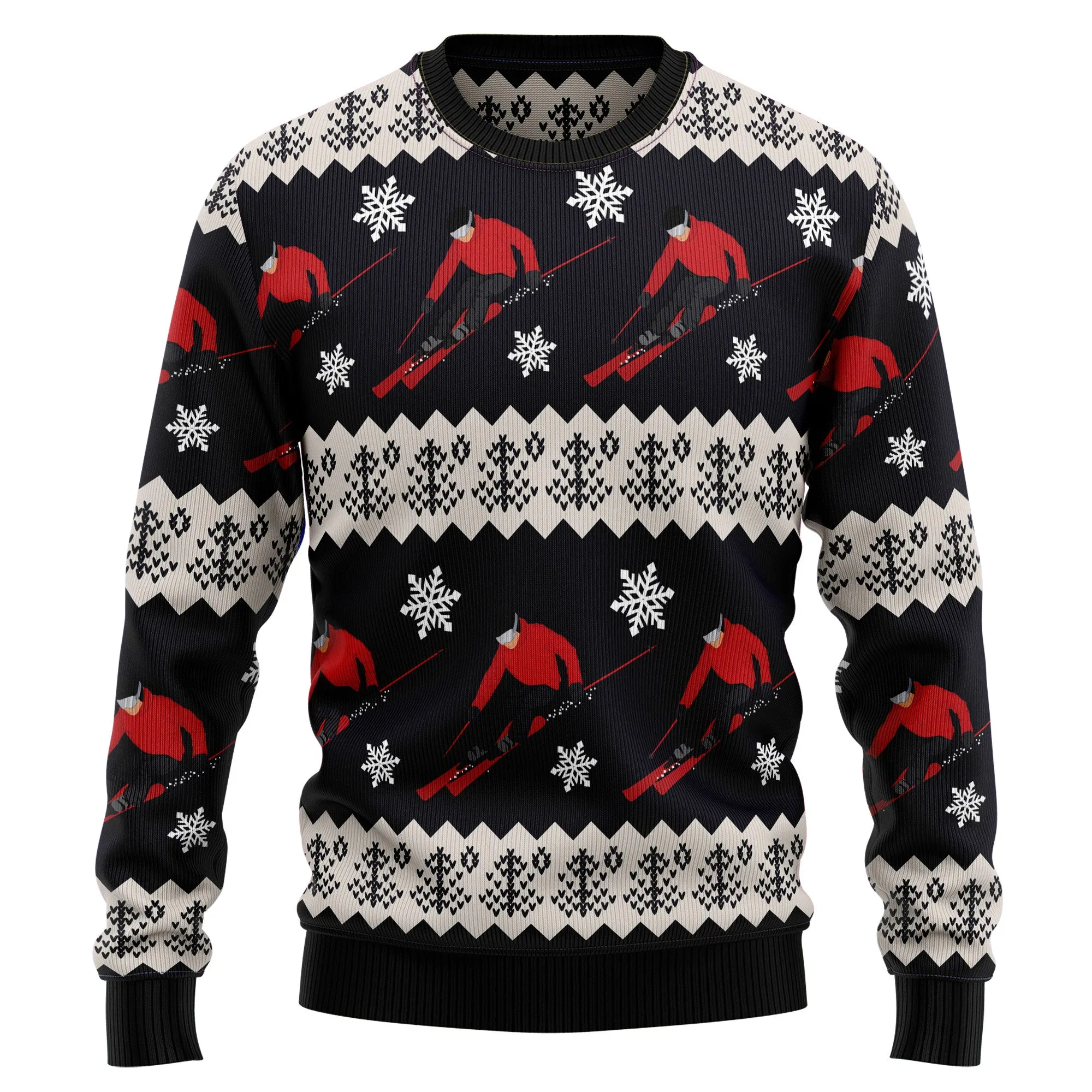 Ugly Christmas Sweater JulesRoche Cozy All-Over-Print Holiday
