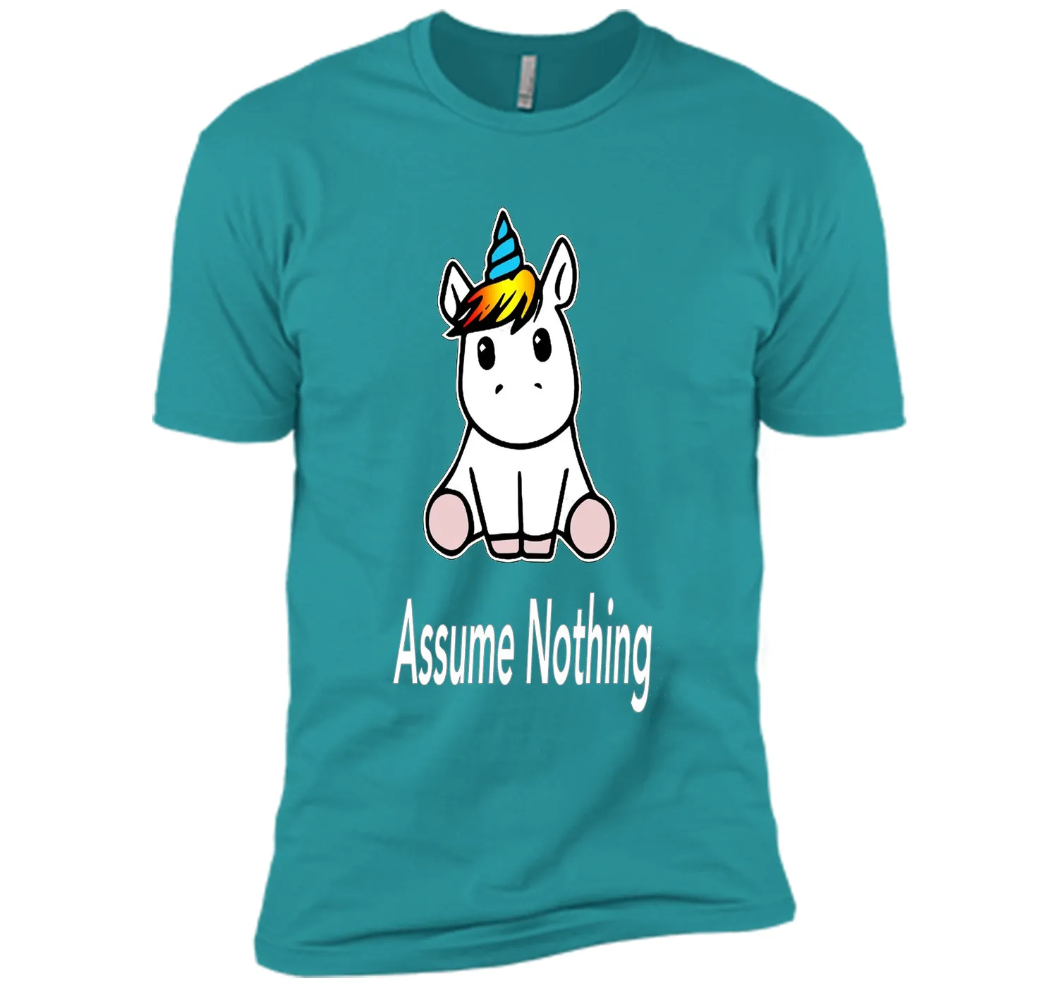 Unicorn Dab Assume Nothing Transgender Pride T-Shirt shirt