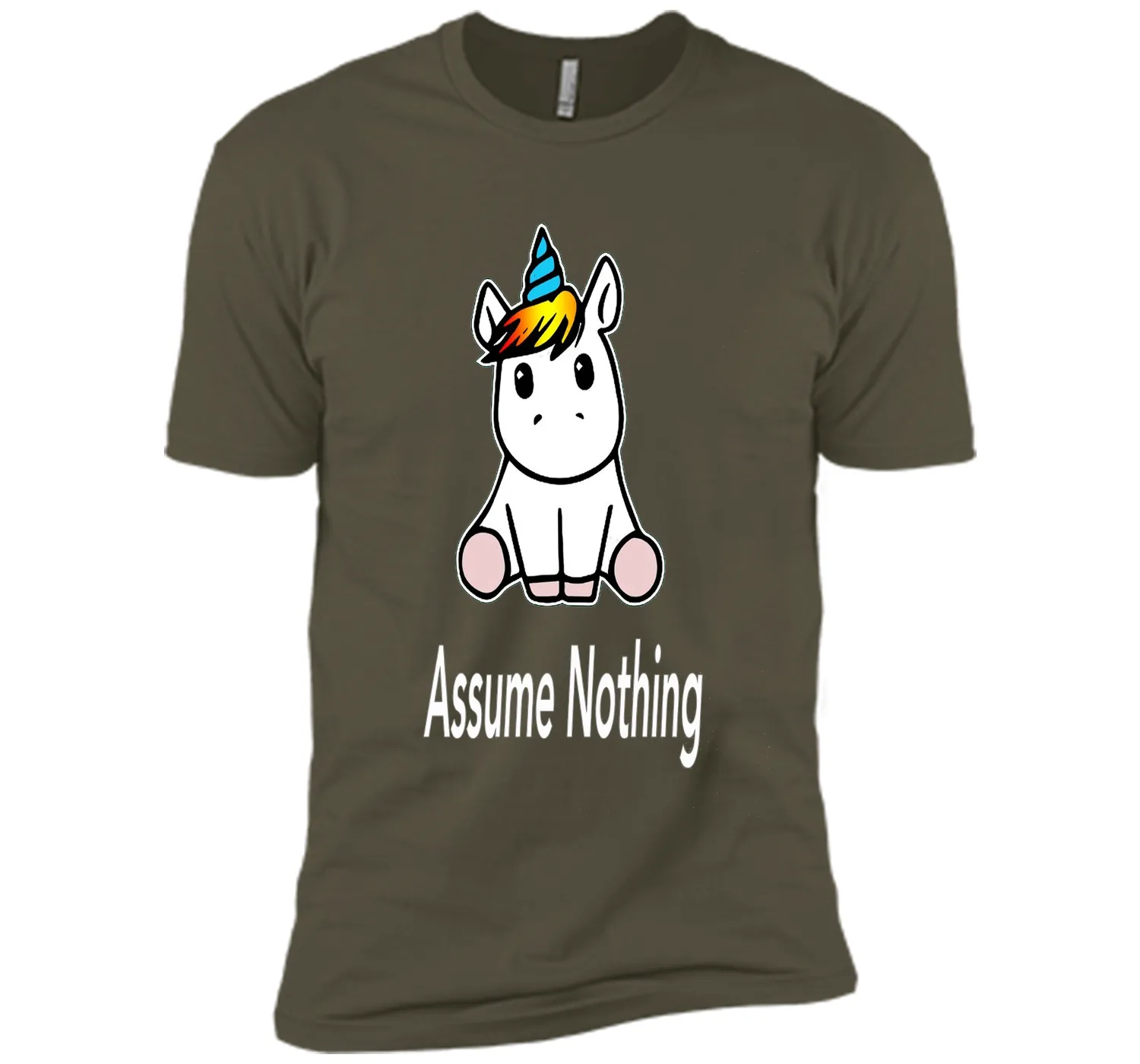 Unicorn Dab Assume Nothing Transgender Pride T-Shirt shirt