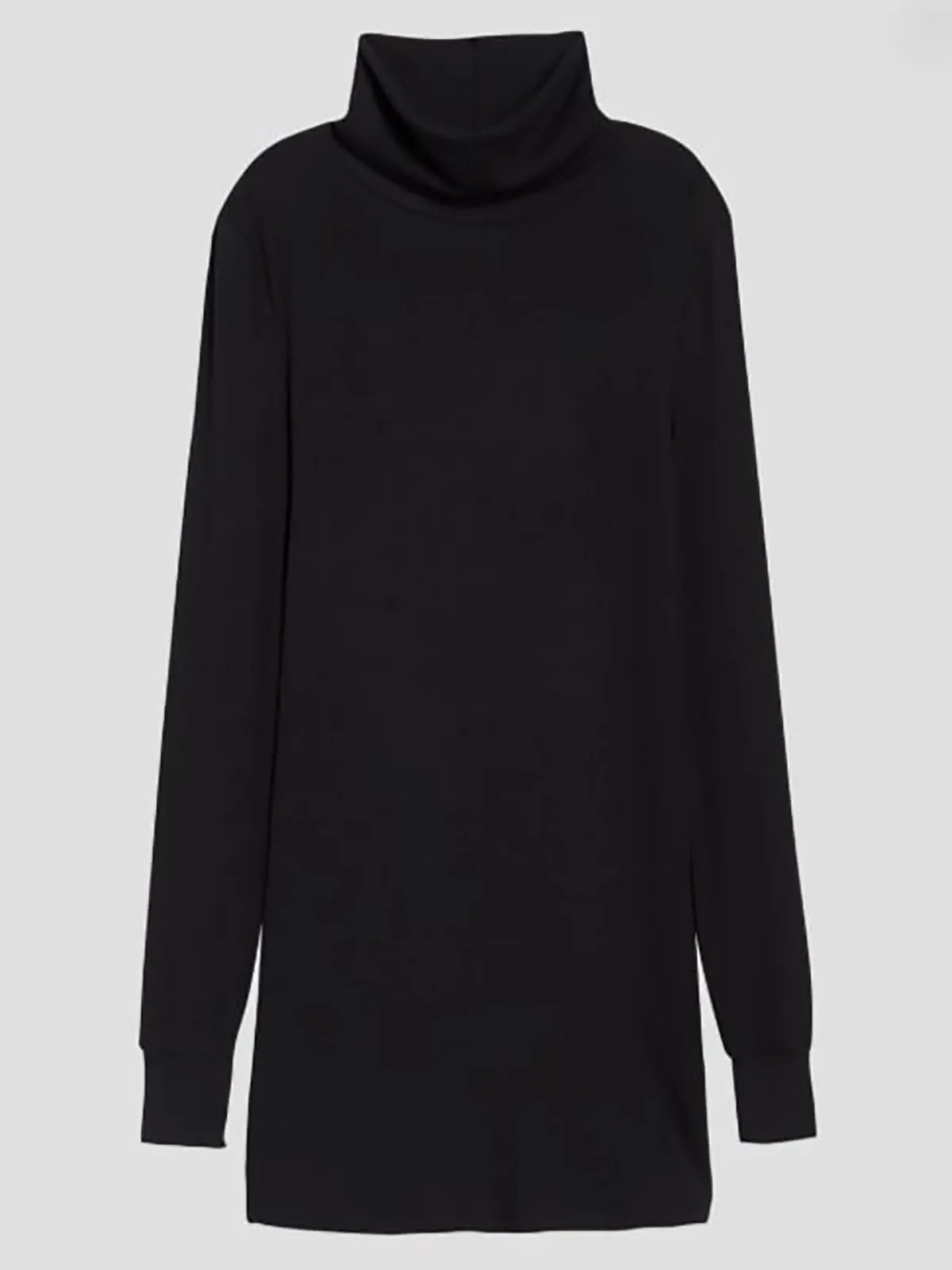 Universal Standard Size XL (26/28) Black Ribbed Lieghtweight Turtleneck NWT