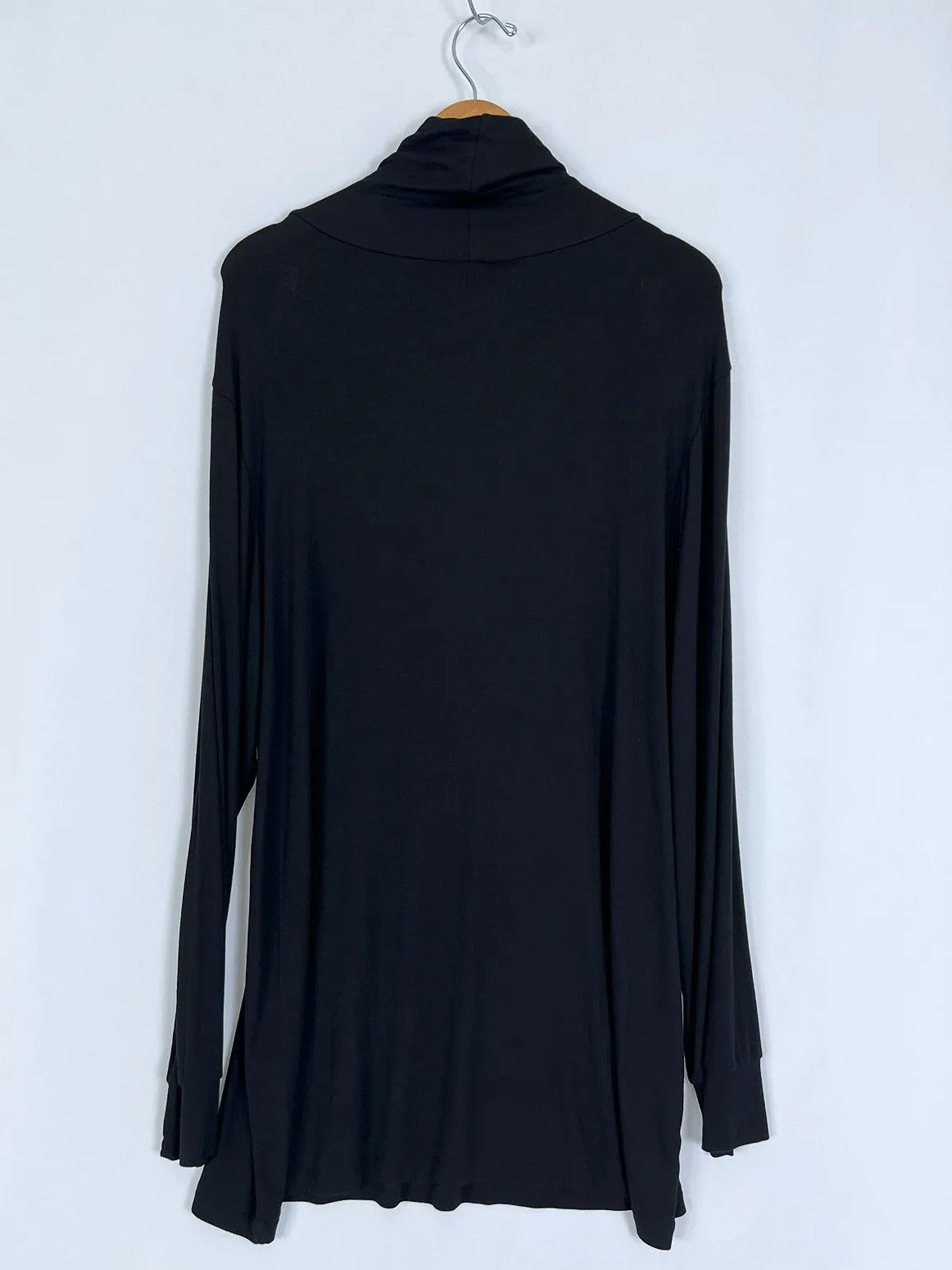 Universal Standard Size XL (26/28) Black Ribbed Lieghtweight Turtleneck NWT