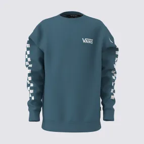 Vans Kids Exposition Check Pullover Crew Fleece Teal VN0A3HWCBR4