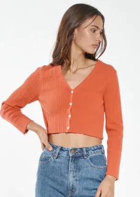 Victoria Knit Cardigan Cadmium