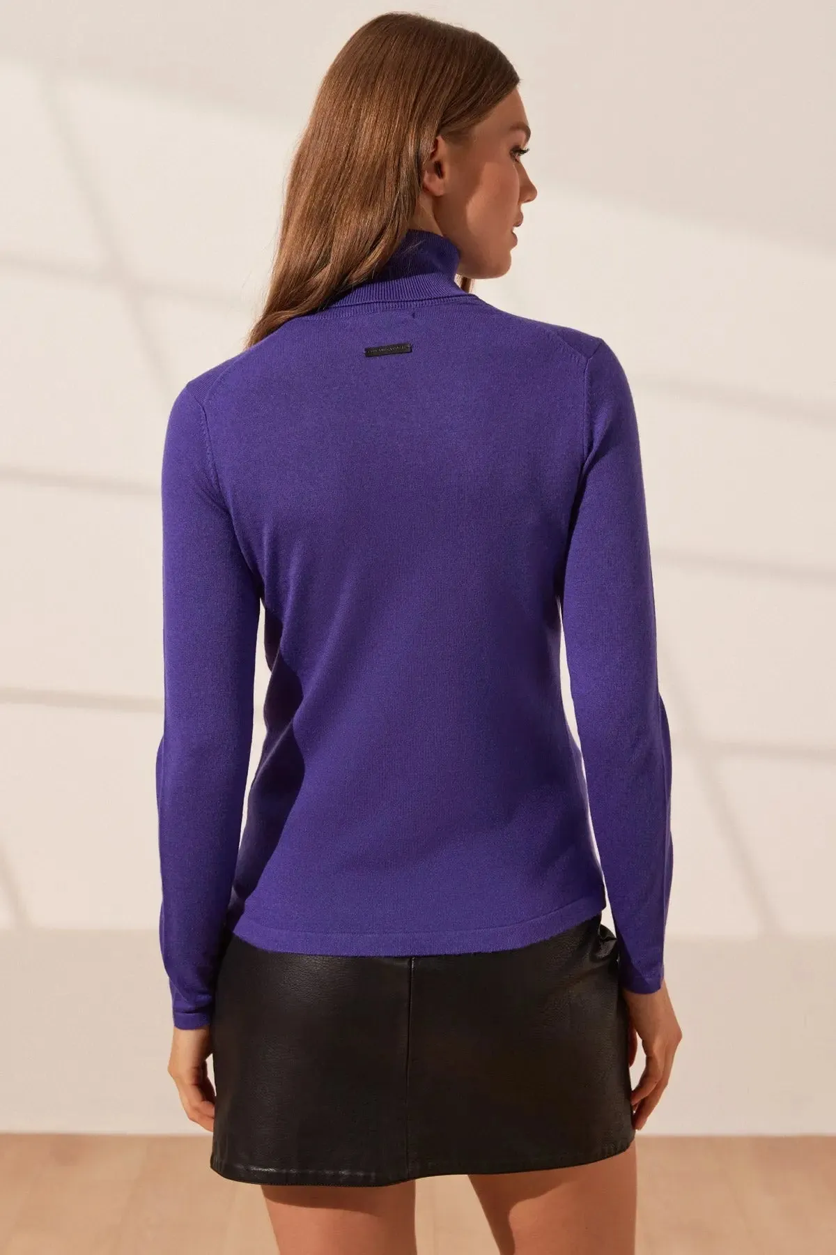 Violet Silk and Cashmere Aleyna Long Sleeve Women's Knitwear