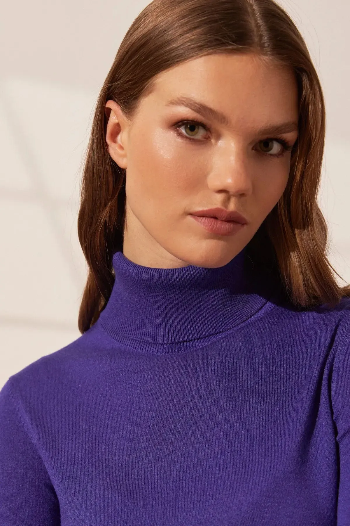 Violet Silk and Cashmere Aleyna Long Sleeve Women's Knitwear