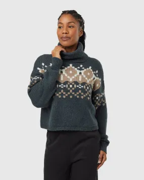 W HIGHLINE INTARSIA TURTLENECK SWEATER
