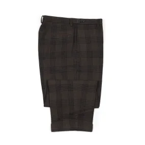 Wide flat front trousers in brown, black and green (separates)