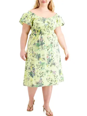 Women's Floral Printed Dress,Yellow
