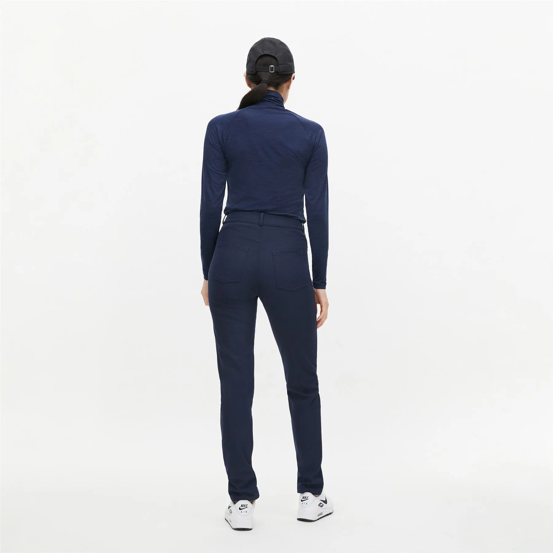 Womens Hailey Regular Fit Turtleneck Long Sleeve Polo Navy - AW24