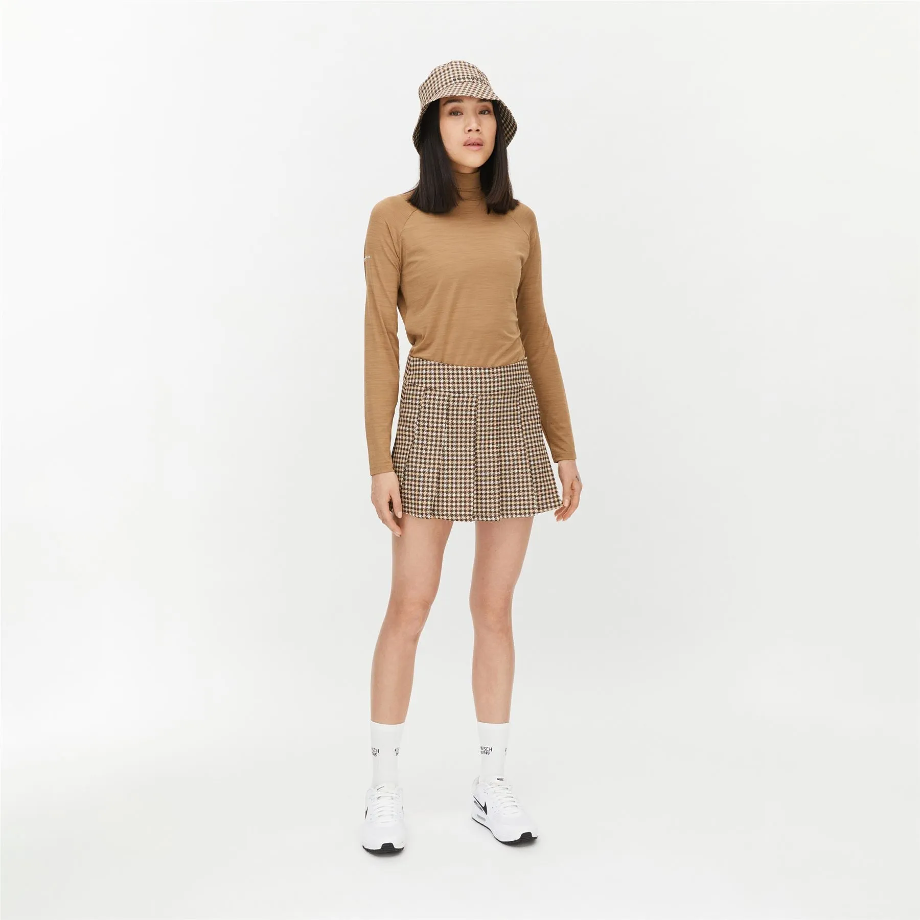 Womens Hailey Regular Fit Turtleneck Long Sleeve Polo Nougat - AW24
